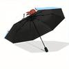 1pc Minnie Mouse Automatic Umbrella, Portable Foldable 8-Rib Manual Open with Skeleton Hand,  Durable Canopy y250730130