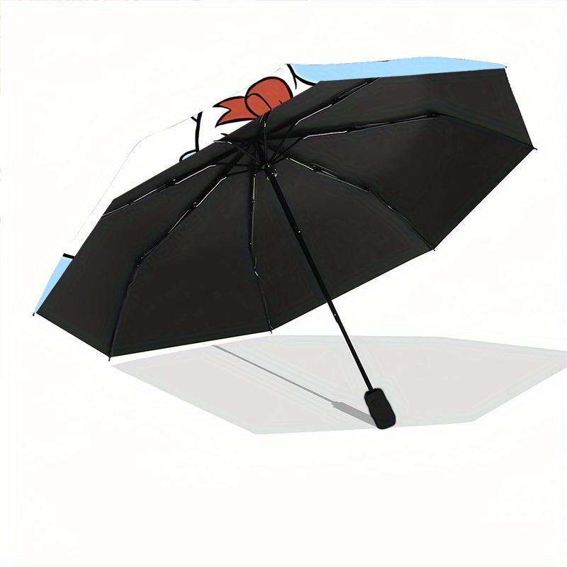 1pc Minnie Mouse Automatic Umbrella, Portable Foldable 8-Rib Manual Open with Skeleton Hand, Durable Canopy y250730130