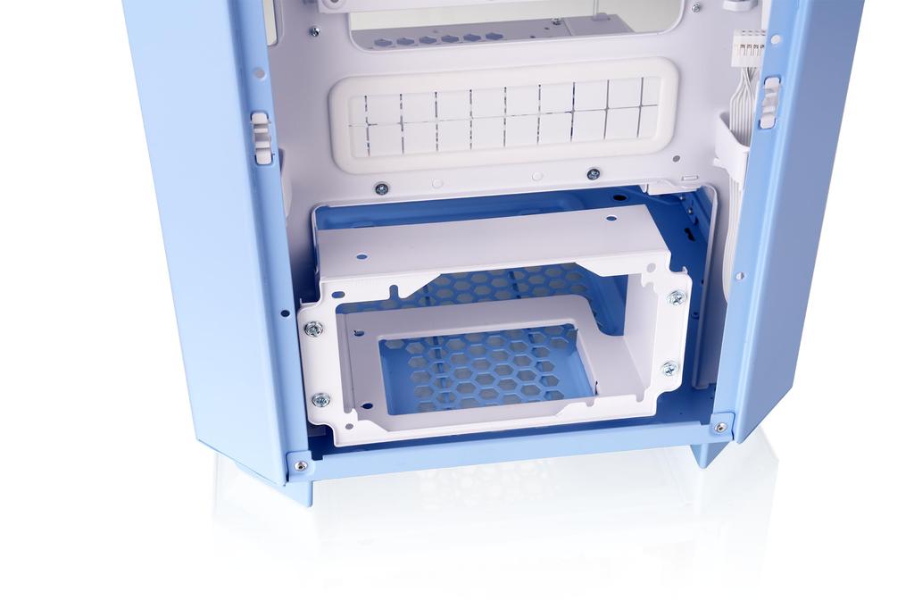 Корпус для ПК Thermaltake The Tower 250 Hydrangea Blue с закаленным стеклом, восьмиугольная колонна, мини-башня CS9168, 3-сторонний Mini-ITX CA-1Z9-00SFWN-00