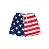 2025 Patriotic Toddler Boys' Star and Stripe Swim Trunks