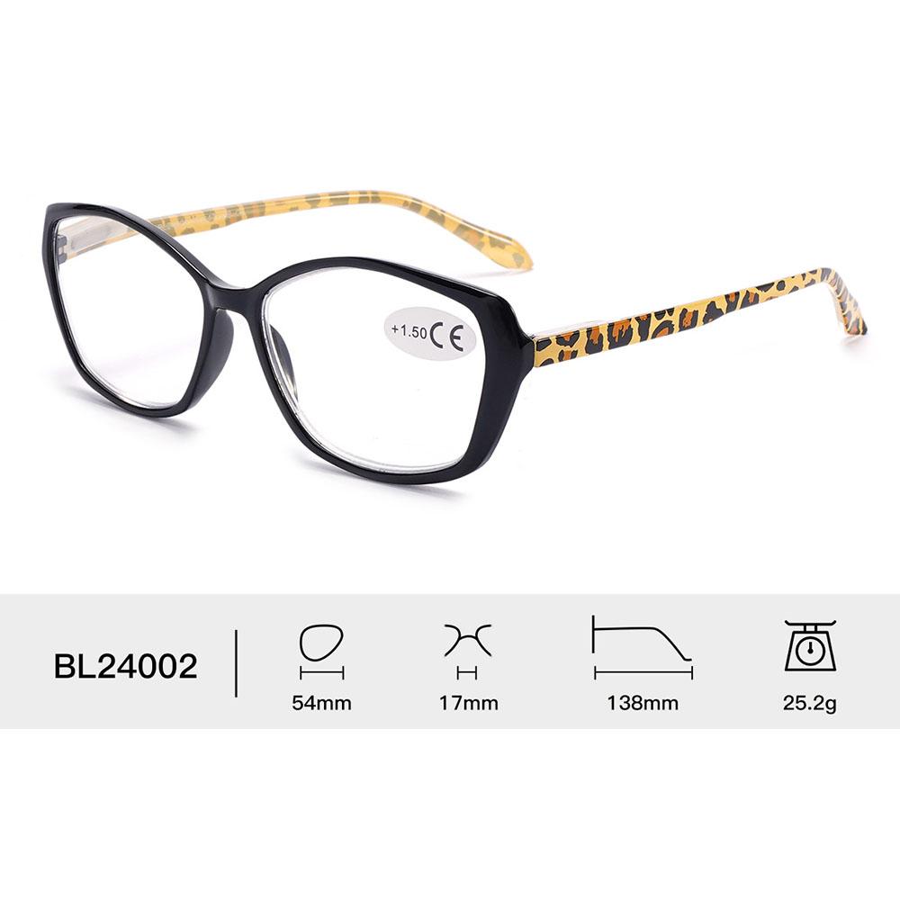KLASSNU Anti-blue Light Reading Glasses For Women Men Cat Eye Transparent Lens Eyewear Computer Presbyopia Myopia Eyeglasses 1.0