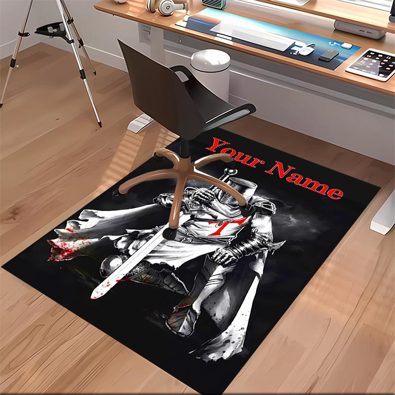 Custom personalization Knights Templar Print Area Rug - Soft, Washable Non-Slip Indoor Mat,Living Room,Home&Office Decorative Rug