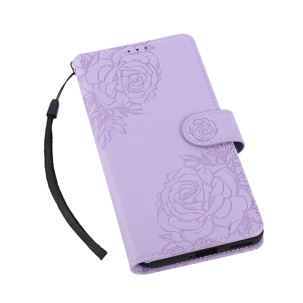 For Realme C65 5G/C63 5G Case Rose Flower PU Leather Wallet Phone Cover with 3 Card Slots