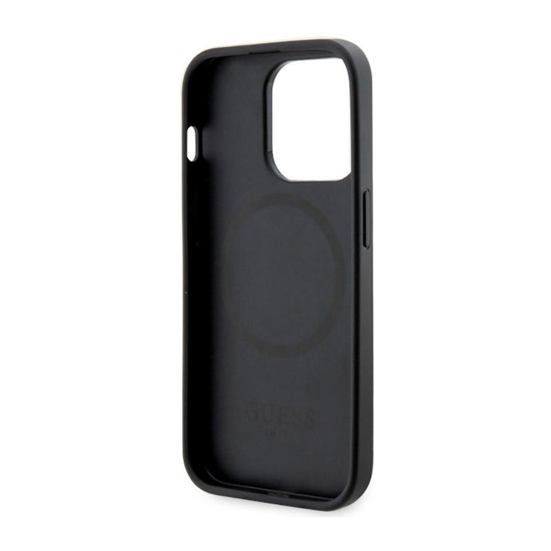 Guess 4G Printed Stripes Magsafe - Etui Iphone 14 Pro Max (Czarny)