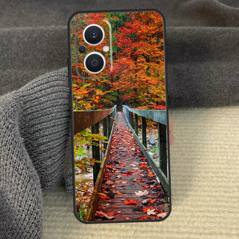 Чехол с осенними листьями для OPPO Reno 13 12 F 11 11F 8T 7 8 10 Pro OPPO Find X6 X8 Pro X3 X5 Lite