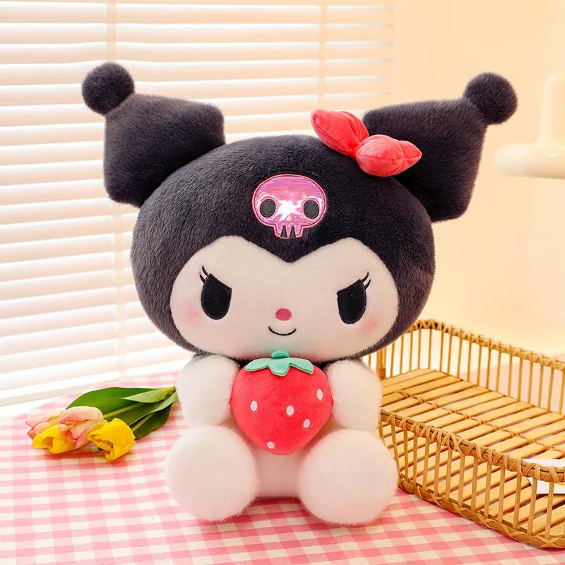 60 см Кавайные Плюшевые Игрушки Куклы Sanrio Kuromi My Melody Мультяшная Серия Клубника Плюшевые Фигурки Детские Милые Куклы Подарки на День Рождения