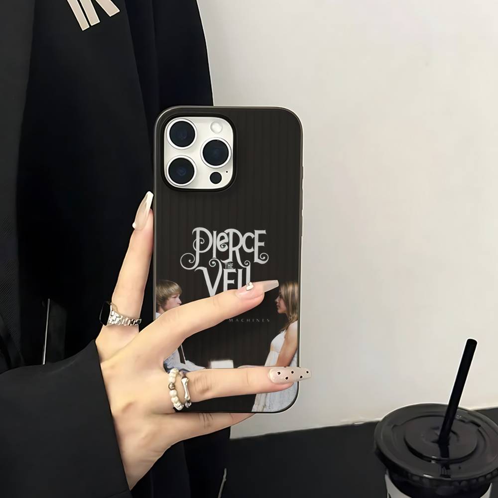Чехол для телефона P-Pierce The Veil Band с гофрированным узором для iPhone 17 Air 16 Plus Pro Max Матовый ударопрочный чехол