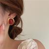 Vintage French Style Acrylic Oval Dangle Earrings for Women
