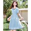 Elegant Short-Sleeve A-Line Mid-Length Dress