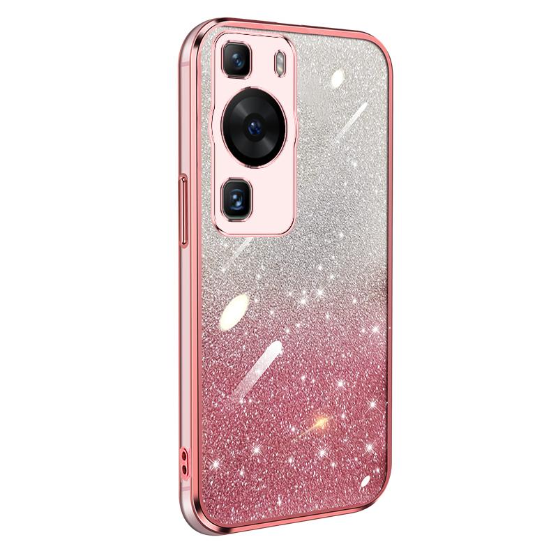 KEYSION Роскошный блестящий чехол с покрытием для Huawei P60 Pro, прозрачный мягкий ТПУ, ударопрочная задняя крышка для Huawei P60 Pro