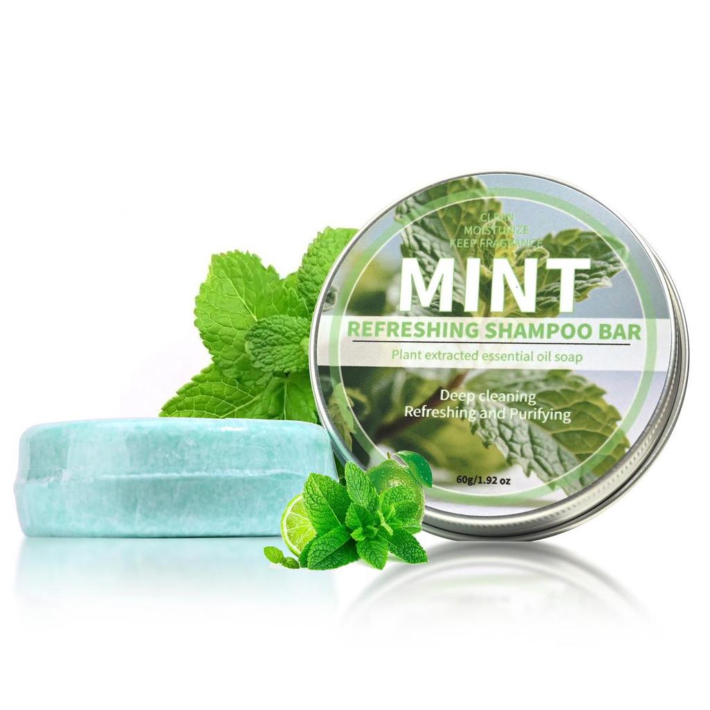 Coconut & He Shou Wu Ginseng Bamboo Charcoal Shampoo Soap with Essential Oils & Cypress Leaf