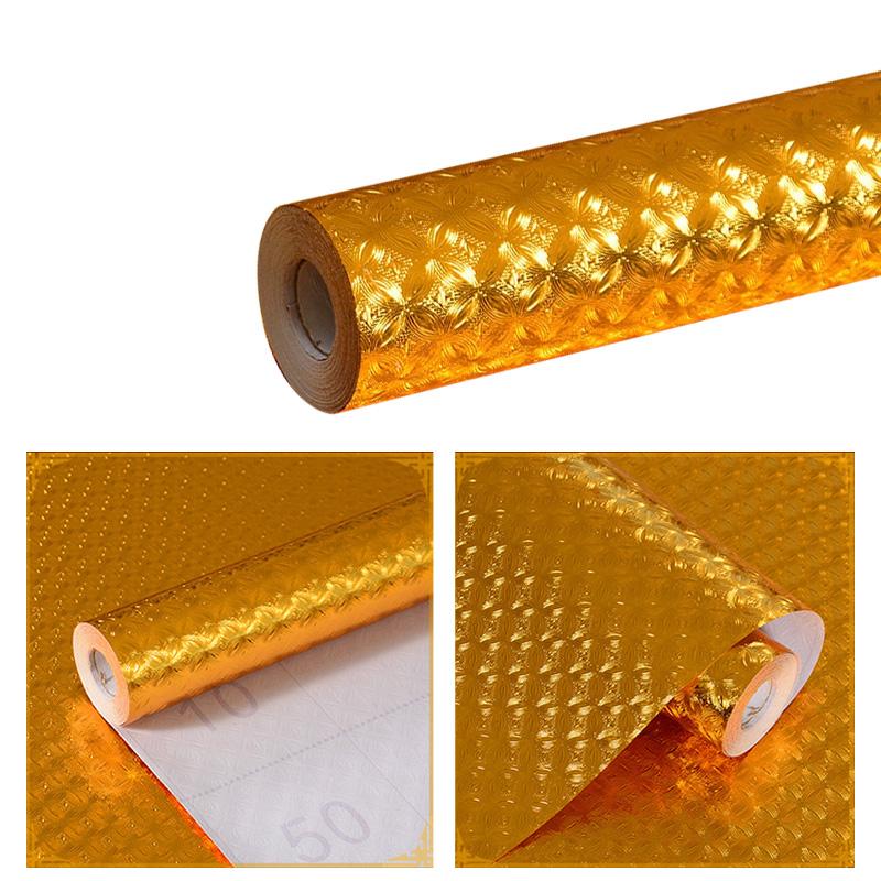 Золотые самоклеящиеся обои Будда украшение стола Ремонт Огнестойкая золотая бумага Украшение дома