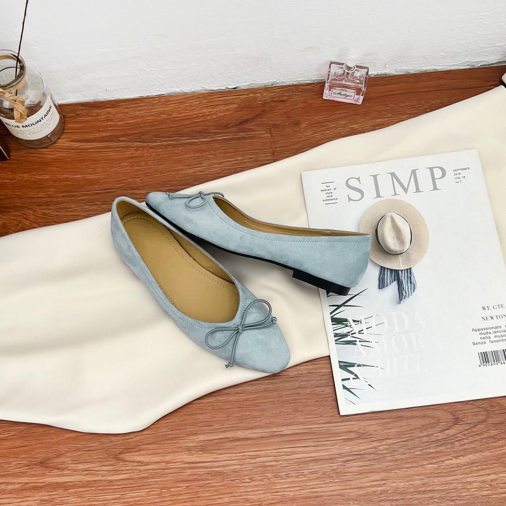 2025 New Bow Soft-soled Casual Shoes French Outer Wear High-end Sense One-pedal Shallow Single Shoes Women's Summer Versatile