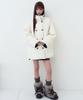 THE GREEN LAB Corduroy Color Block Padded Peacoat [Ivory]