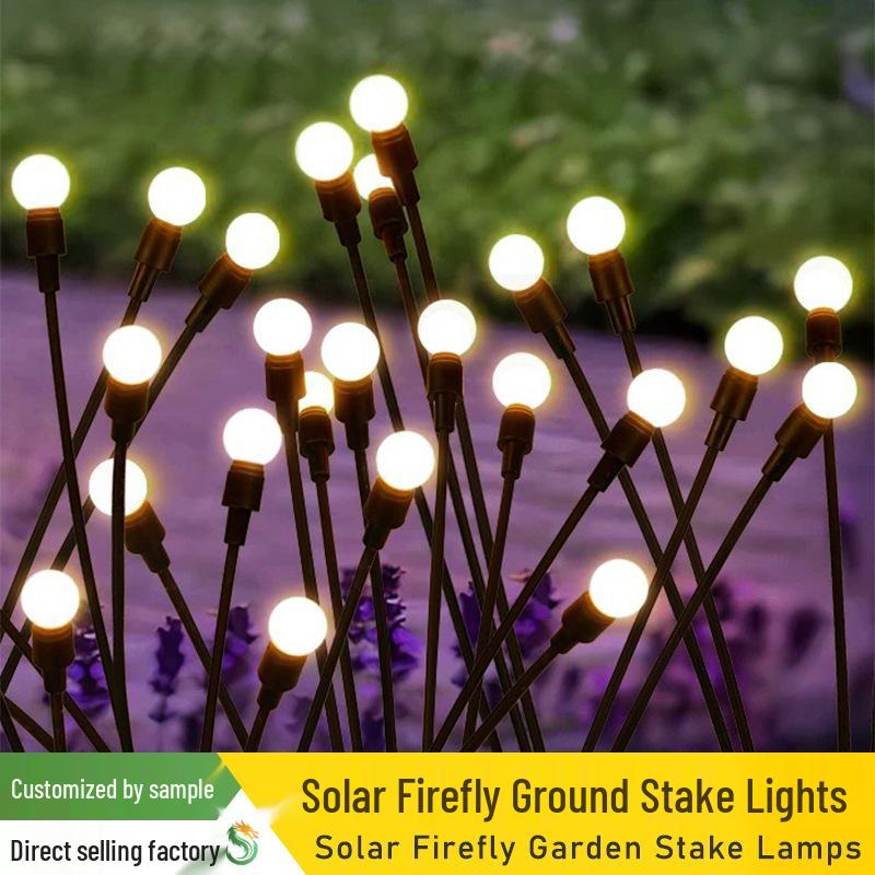 Romantic Solar Firefly String Lights for Outdoor Lawn, Garden, Courtyard, B&B, and Restaurant Decor