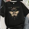 2026 BAD OMENS Футболка женская с буквенным принтом, круглым вырезом, коротким рукавом, модная футболка с принтом, полурукав, эластичная футболка