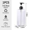 1Pc Plastic Shampoo Conditioner Dispenser Bottles Bathroom Empty Refillable Pump Lotion Bottle Cosmetic Soap Containers Set KTY