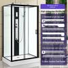 Luxury Waterproof Rectangular Tempered Glass Shower Partition Screen for Hotel Bathrooms