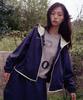 Onska Oversized Hoodie Jumper (Navy)
