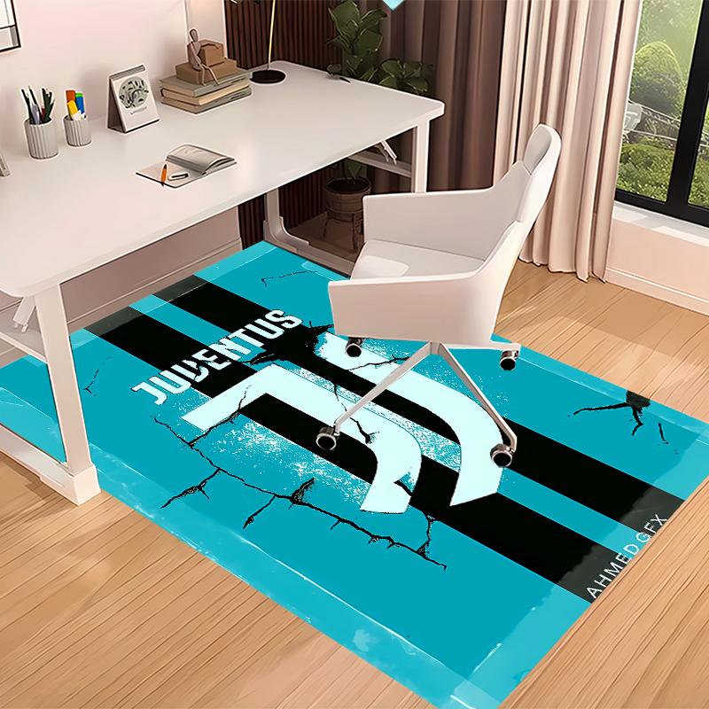 Juventus FC logo Printed Absorbent Washable Carpet, Non-Slip Bathroom Mats, Kitchen Rugs, Yoga Mat,Living Room Entrance, Camping Picnic Rugs