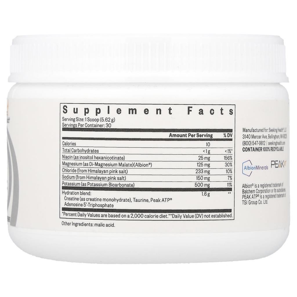 Seeking Health Optimal Electrolytes, Unflavored, 5.94 Oz (168.6 G)