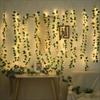 LED Solar String Lights 100led 10m Fairy Lights Waterproof Ivy Maple Leaf Garland Outdoor Lamp Christmas for Camping Garden Yard