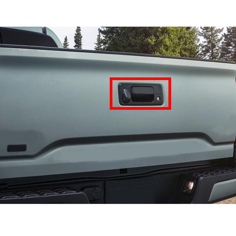 Stick Frame ABS Chrome Tail Rear Door Handle Bowl Lamp Panel 1PCS For Toyota Tacoma 2015 2016 2017 2018
