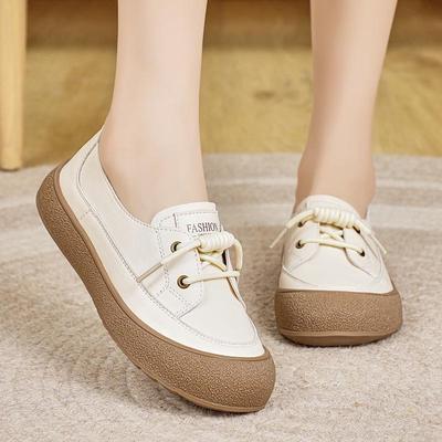 Стильная женская обувь на шнуровке в стиле ретро 2025 года - Удобная, Нескользящая, Дышащая, Дизайн с большой головкой для весны и осени.