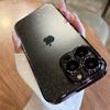 Роскошный гальванизированный блестящий чехол для телефона iPhone 11 12 13 14 15 16 Pro Max Plus Ultra прозрачный бампер противоударные чехлы крышка
