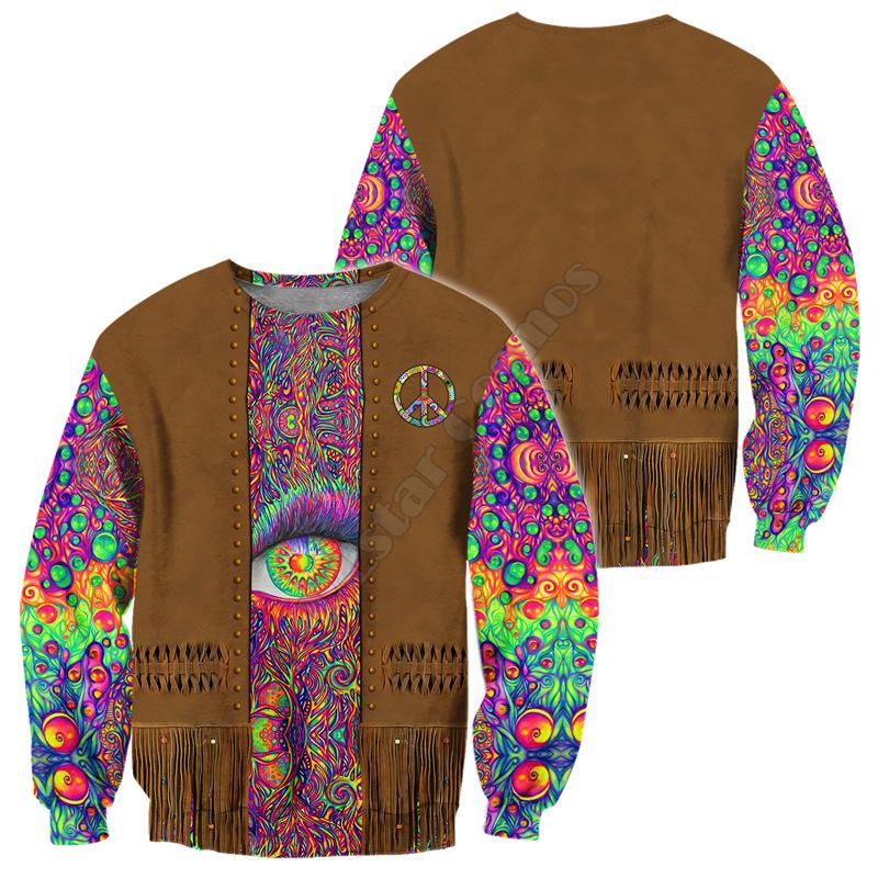 Весна Новая Мужская Толстовка Модная 3D Цифровая Свободная Повседневная С Круглым Вырезом Пуловер Топ