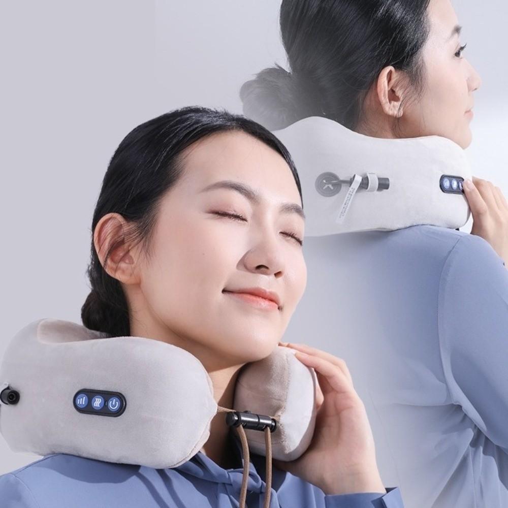 Vibration Massage Electric Neck Massager Intelligent Kneading Massage Pillow Outdoor Activities