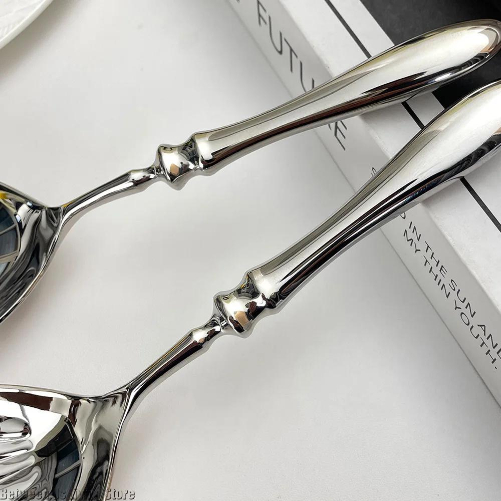 304 Stainless Steel Shell Spoon - Heavy Duty Soup & Bibimbap Utensil, Elegant Dessert Gift