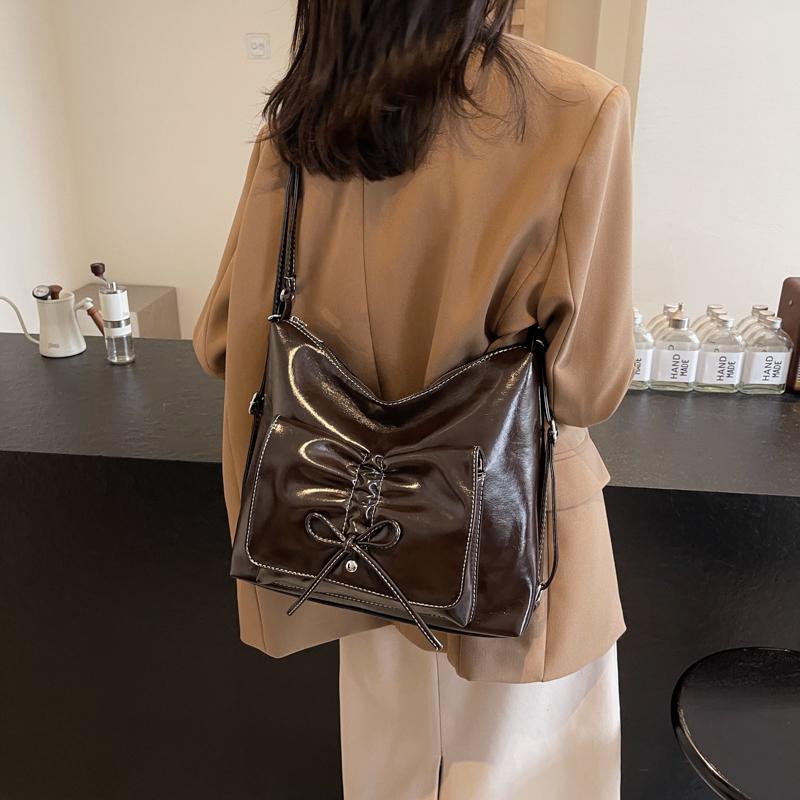 Сумка для поездок на работу Большая вместительная сумка через плечо Женский рюкзак Мягкая кожаная сумка-тоут Сумка через плечо