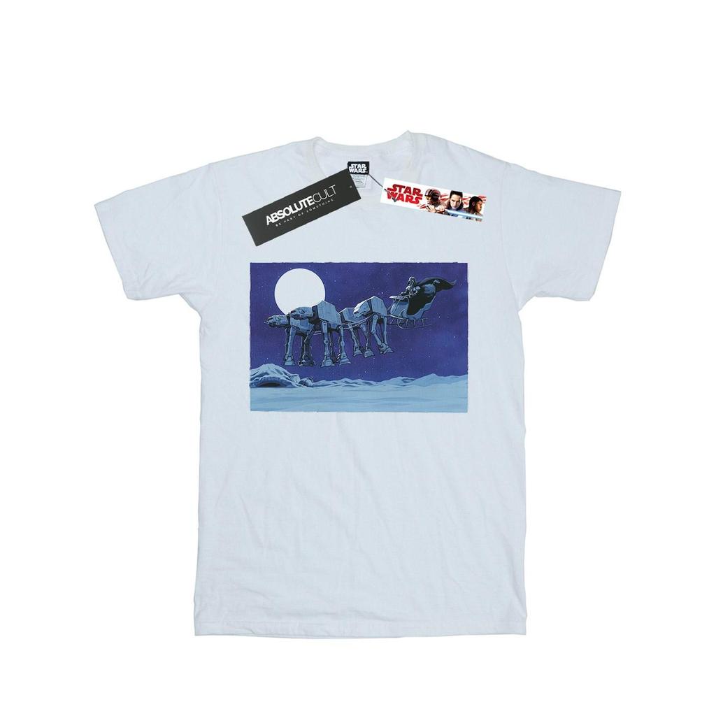 STAR WARS Mens Christmas AT-AT Sleigh T-Shirt