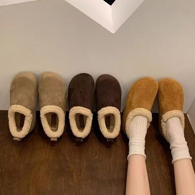 Флисовая обувь, Утепленные сноубутсы, Новые увеличивающие рост и теплые хлопковые ботинки для женщин