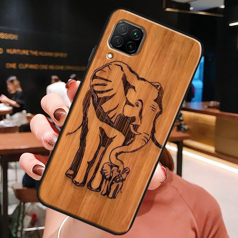 Чехол для Huawei Honor X8a X7a X9a X8 50 70 90 Lite Magic5 Pro P20 P30 P40 P50 P60 Nova 9 5T с принтом под натуральное бамбуковое дерево