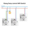 Умный WiFi Двойной Управляющий Граффити Выключатель, Тип 86 EU/UK, Нейтральный Провод, Трехпозиционный, с Таймером в Приложении и Голосовым Управлением.