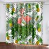Artistic Flamingo Printing Woven Curtains Bedroom Blackout Curtains Two Separate Curtains On The Left and Right
