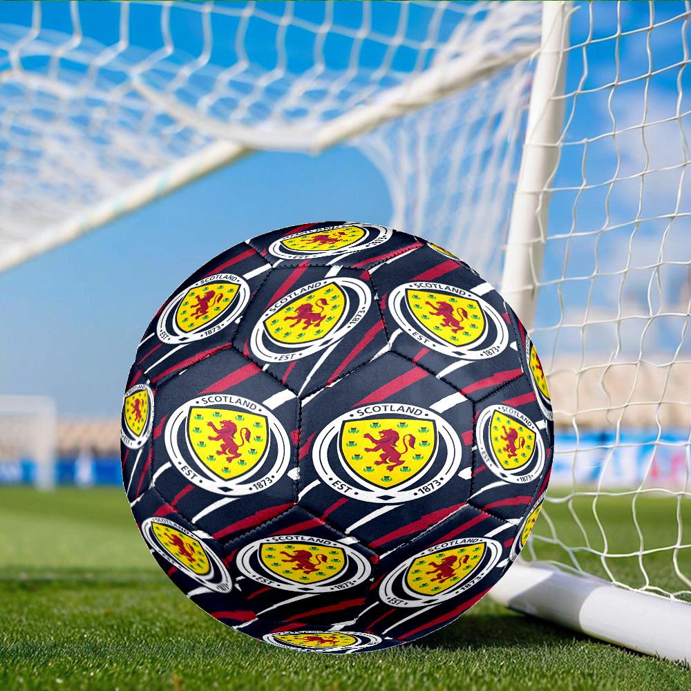Scotland's Lion Rampant Emblem Size 5 Soccer Ball, Suitable for Training and Matches, High-Elasticity, Wear-Resistant Material Gift for Fan