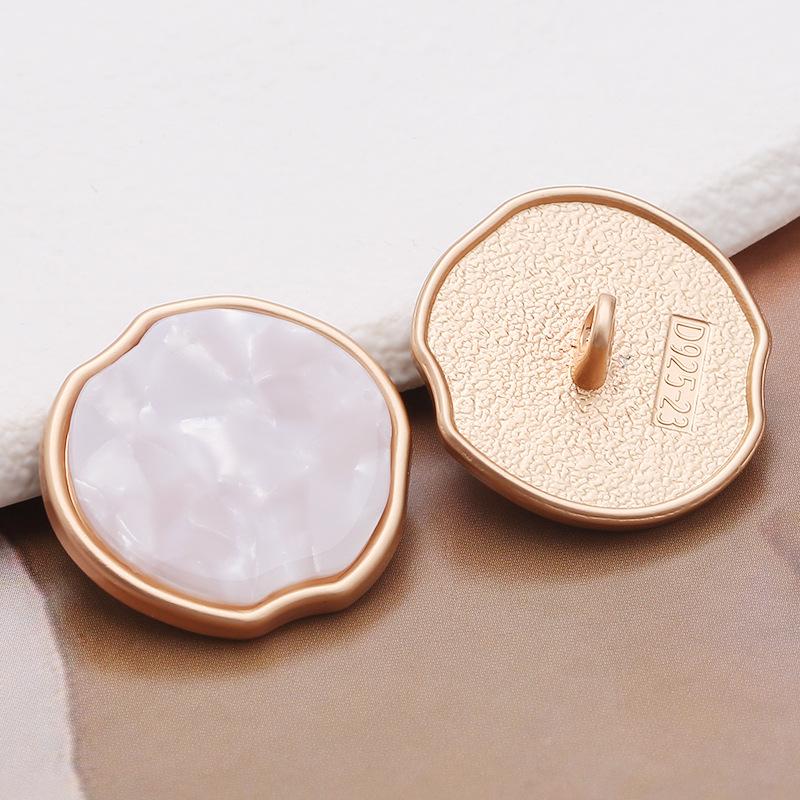 10pcs Pretty Plating Buttons Square Round Buttons Coat Windbreaker Sweater Accessories Various Styles DIY Sewing Supplies