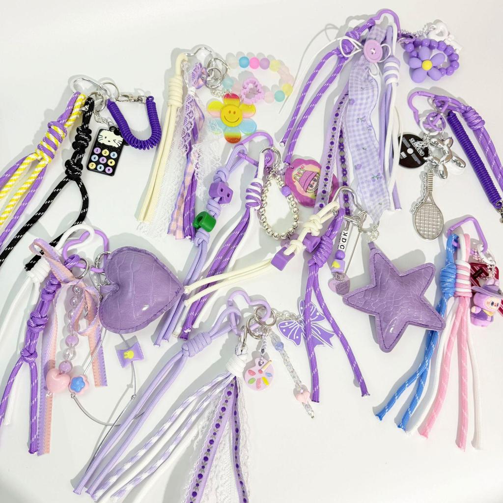 Серия Miu Кукла из ткани DIY Блайнд-бокс Подвеска - Модный игрушечный аксессуар, Фиолетовая серия