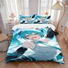 Anime Girl Print 3Pcs Bedding Setduvet Cover With 2 Bedropillowcase Home Birthday Gift
