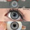 AMARA 1 Pair Colored Contact Lenses for Eyes Natural Look Brown Eye Lenses Gray Contact Blue Lenses Beautiful Pupils Yearly Use