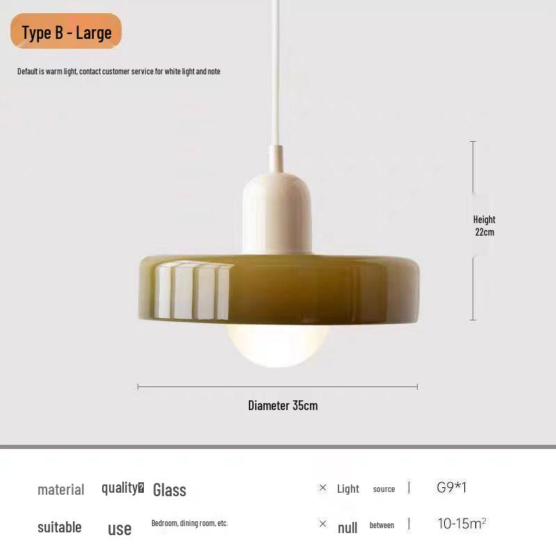 Винтажный подвесной светильник из зеленого стекла в стиле Мемфис - Современная прикроватная люстра в стиле Баухаус