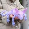 Домашнее украшение 50 см 3D-печать Сфинкс Кот Животное Игрушка Реалистичная Безволосая Кукла Сочлененная Кошка Плюшевая Игрушка Коллекция для Любителей Кошек