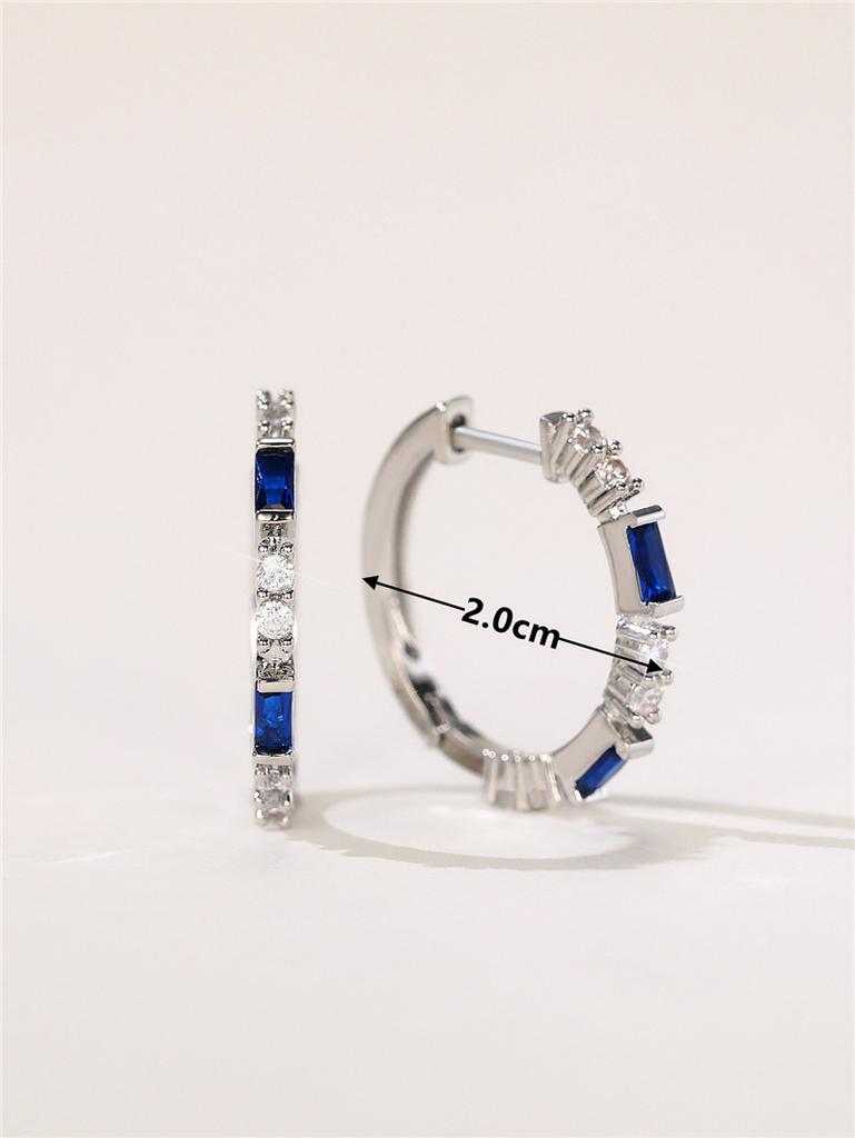 Серьги-кольца Huitan Colorful CZ, женские модные серьги-кольца, роскошные свадебные серьги, ювелирные изделия, прямая поставка