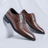Men's Leather Shoes Men's Leather Business Dress British Style Block High-end First Layer Cowhide Summer Men's Shoes