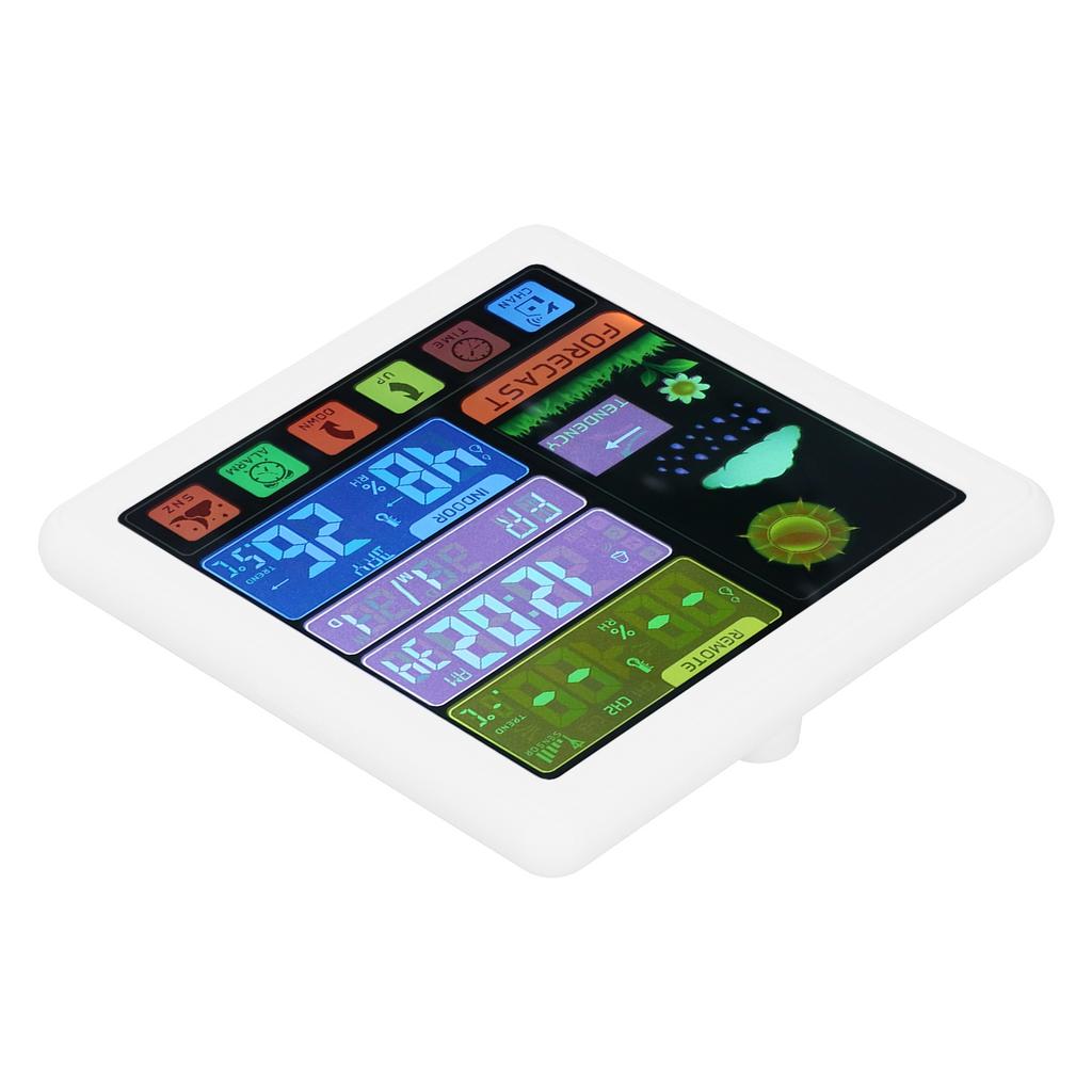 Wireless Weather Clock Digital Thermometer Hygrometer with Touch Screen for Home Use USB 5V