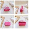 Flower Decoration Crossbody Bags Pearl Handle Shoulder Bag Fashion Kid's Handbag  Children