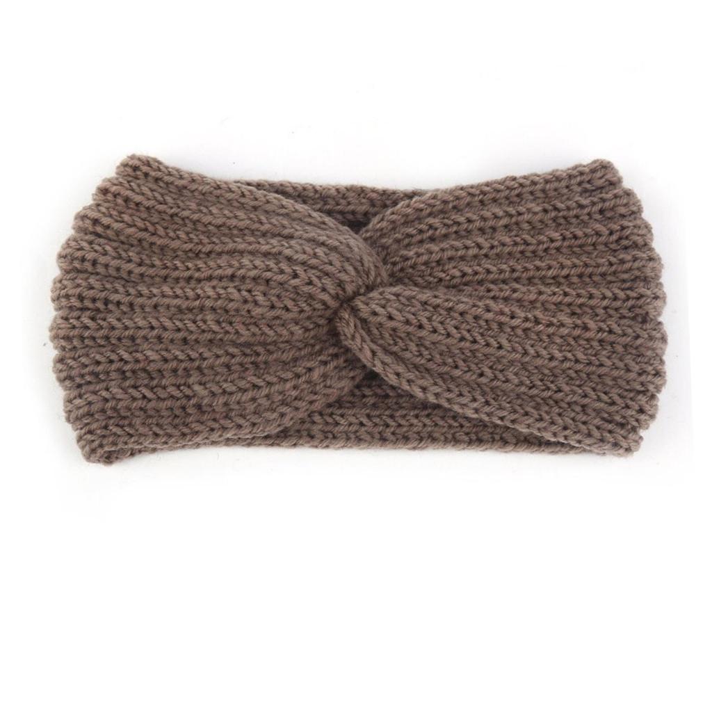 Женская вязаная шерстяная повязка на голову - модная, милая, теплая, уличный аксессуар для волос